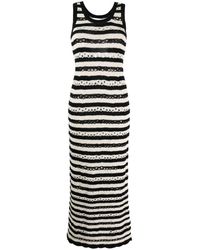 Sonia Rykiel - Striped Openwork Maxi Dress - Lyst