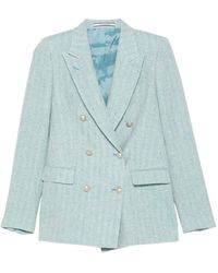 Tagliatore - Double-Breasted Herringbone Jacket - Lyst