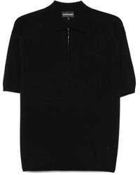 Emporio Armani - Polo con media cremallera - Lyst