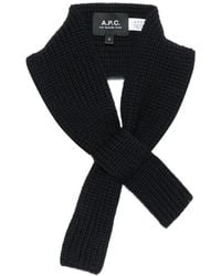 A.P.C. - Luna Schal Aus Geripptem Strick - Lyst