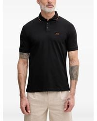 ARMANI EXCHANGE - Logo-Embroidered Tipped Polo Shirt - Lyst