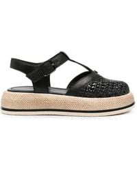 SERGIO MORETTI FIRENZE - Woven-Panel Buckle-Fastening Sandals - Lyst