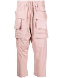 Rick Owens - Cargo Cropped Drawstring Trousers - Lyst