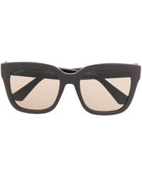 Gucci - Rectangle-Frame Sunglasses - Lyst
