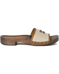 Miu Miu - Logo Slides - Lyst