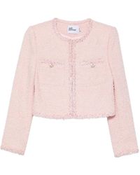Self-Portrait - Sequin-Embellished Bouclé Jacket - Lyst