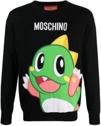 Moschino - Logo-Jacquard Virgin Wool Jumper - Lyst