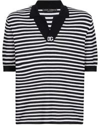 Dolce & Gabbana - Stripe-Patterned Polo Shirt - Lyst