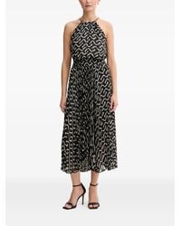 Morgan - Printed Pleated Midi Dress - Lyst