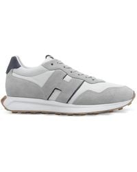 Hogan - H601 Logo-Patch Leather Sneakers - Lyst