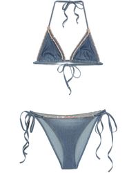 Ermanno Scervino - Triangle Fringed Bikini - Lyst