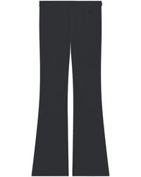 Courreges - Embroidered Logo Flared-Leg Trousers - Lyst