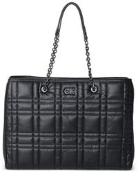 Calvin Klein - Quilted Chain-Link Tote Bag - Lyst