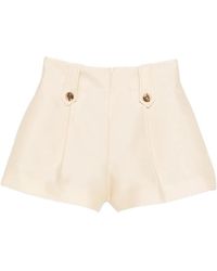 Zimmermann - Button-Tab Pleated Shorts - Lyst
