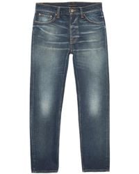 Nudie Jeans - Vaqueros Solid Ollie Lost Con Efecto Degradado - Lyst
