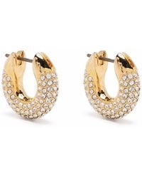 Swarovski - Dextera Crystal-embellished Hoop Earrings - Lyst