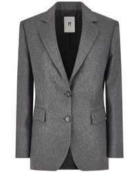 PT Torino - Single-Breasted Notched-Lapels Blazer - Lyst