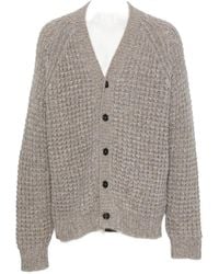 Roberto Collina - Waffle-Knit V-Neck Cardigan - Lyst