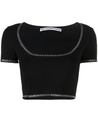 Alexander Wang - スクープネック クロップドtシャツ - Lyst