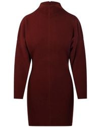 Max Mara - High-Neck Long-Sleeve Mini Dress - Lyst