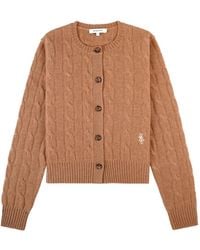Sporty & Rich - Src Cable-Knit Buttoned Cardigan - Lyst