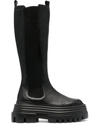 Bally - Round-Toe Leather Boots - Lyst
