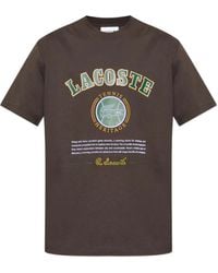 Lacoste - T-Shirt Con Stampa - Lyst