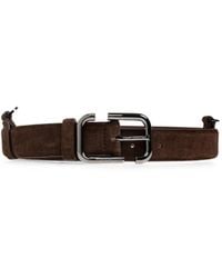 The Attico - Chain-Detail Suede Belt - Lyst