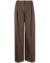 Calvin Klein - Tailored Wide-leg Twill Trousers - Lyst