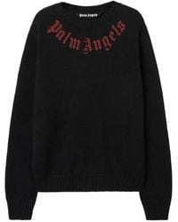 Palm Angels - Logo-Embroidered Sweater - Lyst
