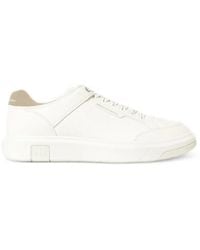 Emporio Armani - Lace-Up Panelled Sneakers - Lyst