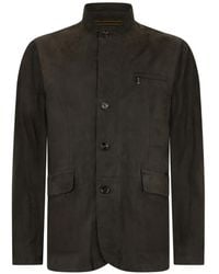 Moorer - Buttoned Suede Jacket - Lyst