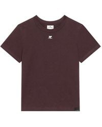 Courreges - T-Shirt À Logo Brodé - Lyst