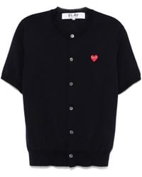 COMME DES GARÇONS PLAY - Cardigan Con Applicazione A Cuore - Lyst