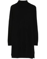 SERGIO MORETTI FIRENZE - Ribbed-Knit High-Neck Mini Dress - Lyst