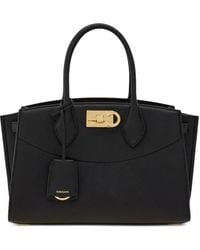 Ferragamo - Gancini-Buckle Tote Bag - Lyst