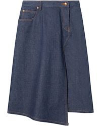 Tory Burch - Jupe En Jean À Design Asymétrique - Lyst