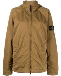 Stone Island - Compass-patch Hooded Jacket - Lyst