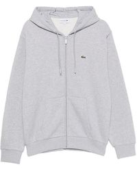 Lacoste - Logo-Patch Zip-Up Hoodie - Lyst