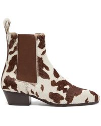 Odissi - Ella Stiefeletten Mit Kuh-Print - Lyst