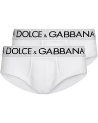 Dolce & Gabbana - Two-pack Logo-print Cotton Briefs - Lyst