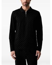 Joop! - Monogram-Pattern Long-Sleeve Polo Shirt - Lyst