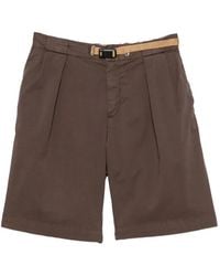White Sand - Short Plissé À Taille Ceinturée - Lyst