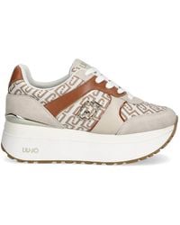 Liu Jo - Monogram Jacquard Super-Platform Sneakers - Lyst