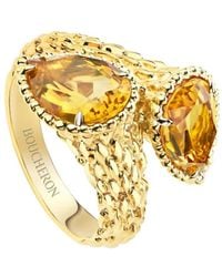 Boucheron - 18Kt Serpent Bohème Citrine Ring - Lyst