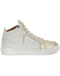 Giuseppe Zanotti - High-top Leather Zip-up Sneakers - Lyst