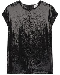 Courreges - Blouse Ornée De Sequins À Manches Courtes - Lyst