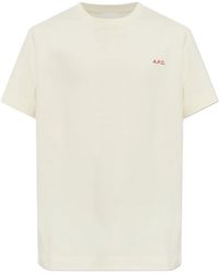A.P.C. - Oliver Logo-Embroidered T-Shirt - Lyst