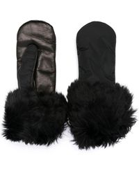 Prada - Lange Handschuhe aus Fake Fur - Lyst