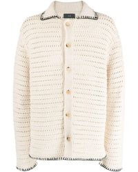 Alanui - Whipstitch-detail Open-knit Cardigan - Lyst